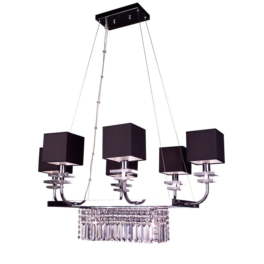 Classic Quadrille 1936 BLK CPR Chandelier Light - Black