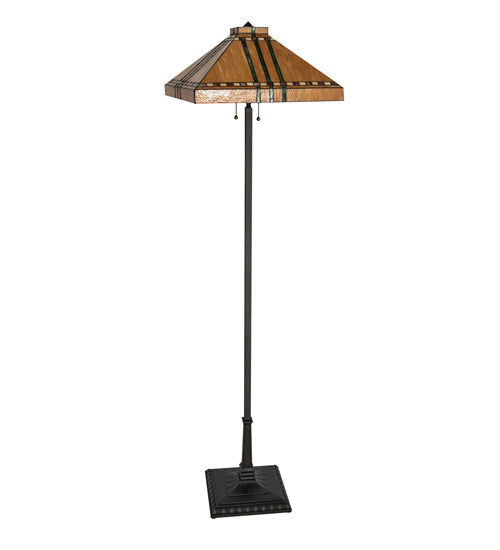 Meyda Tiffany Lighting 28397 Prairie Corn Two Light Floor Lamp Lamp Bronze / Dark