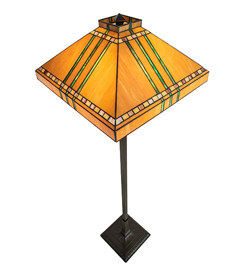 Meyda Tiffany Lighting 28397 Prairie Corn Two Light Floor Lamp Lamp Bronze / Dark