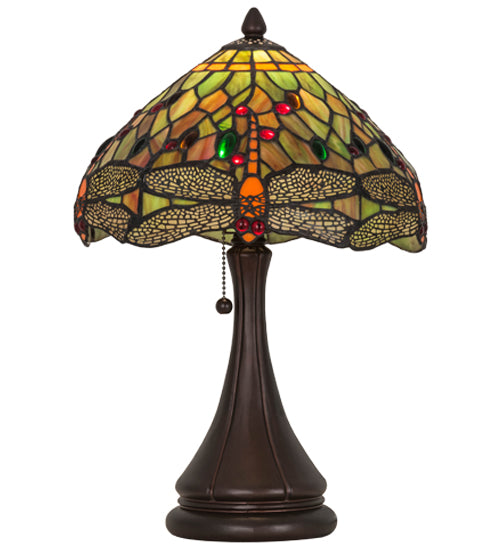 Meyda Tiffany Lighting 28460 Tiffany Hanginghead Dragonfly One Light Accent Lamp Lamp Bronze / Dark