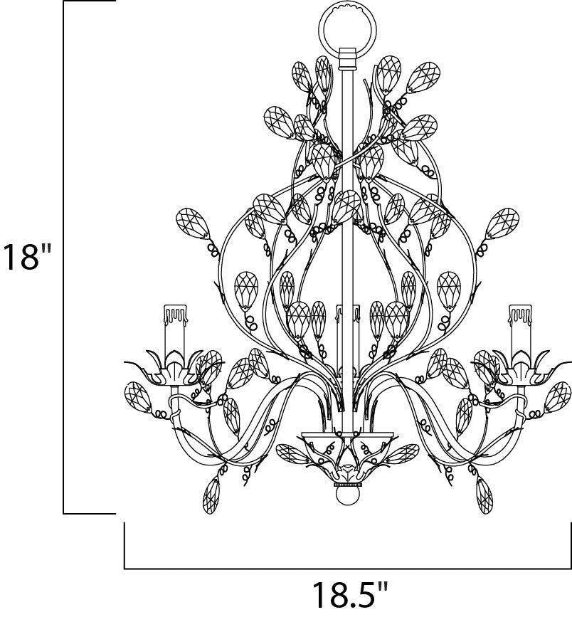 Maxim Elegante 2850EG Chandelier Light - Etruscan Gold