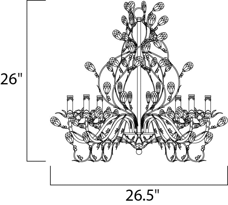 Maxim Elegante 2851OI Chandelier Light - Oil Rubbed Bronze