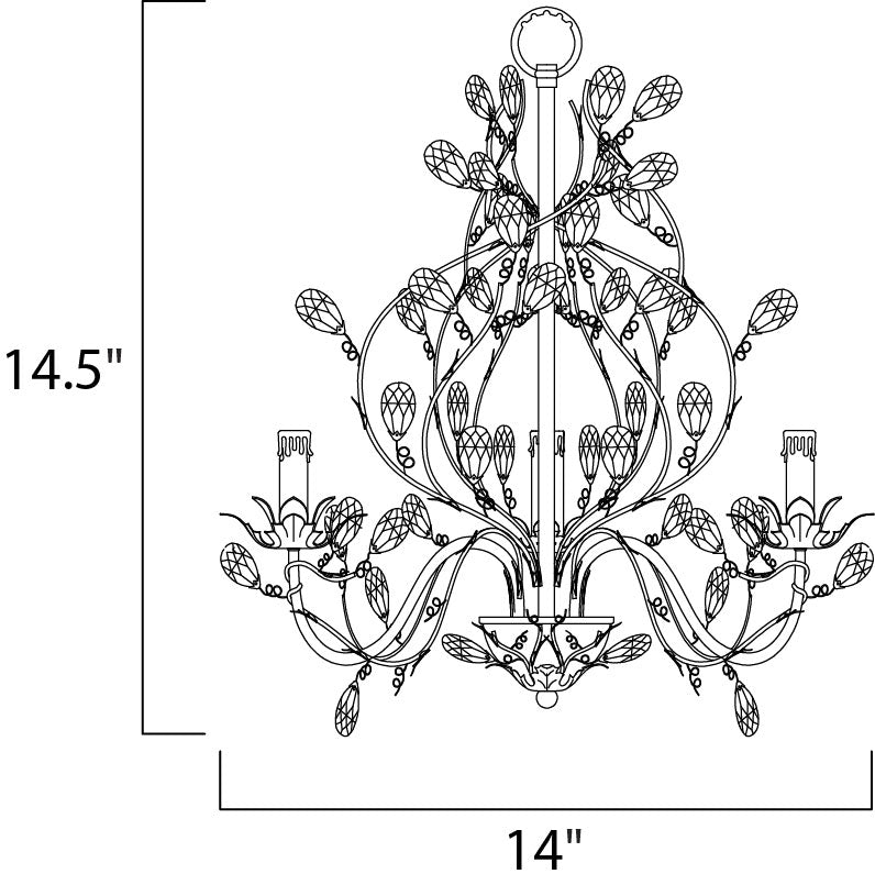Maxim Elegante 2855EG Chandelier Light - Etruscan Gold