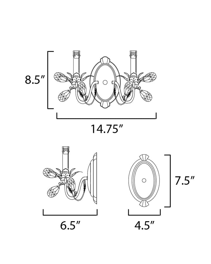 Maxim Elegante 2857OI Wall Sconce Light - Oil Rubbed Bronze