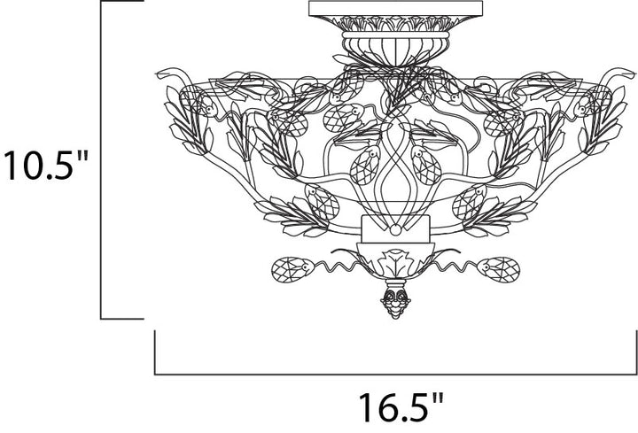Maxim Elegante 2859EG Ceiling Light - Etruscan Gold
