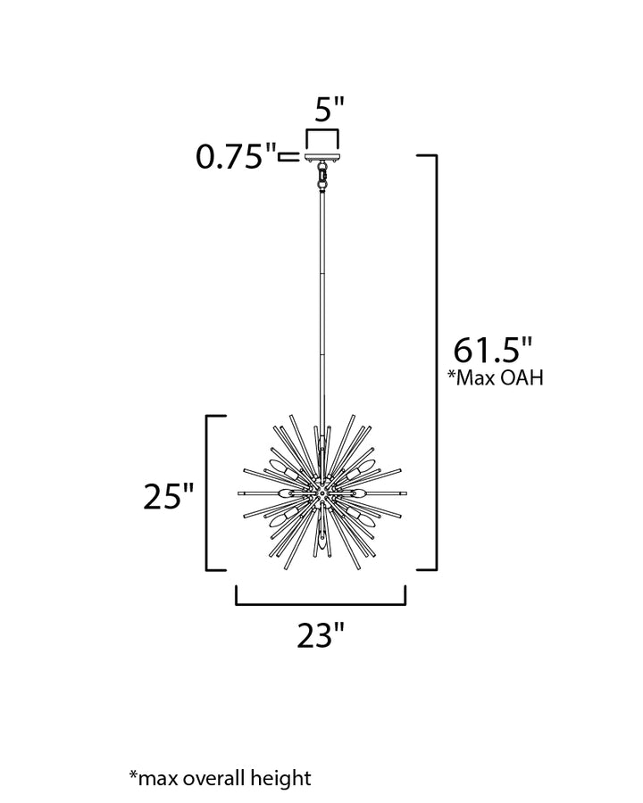 Maxim Polaris 28664CLSBR Pendant Light - Satin Brass