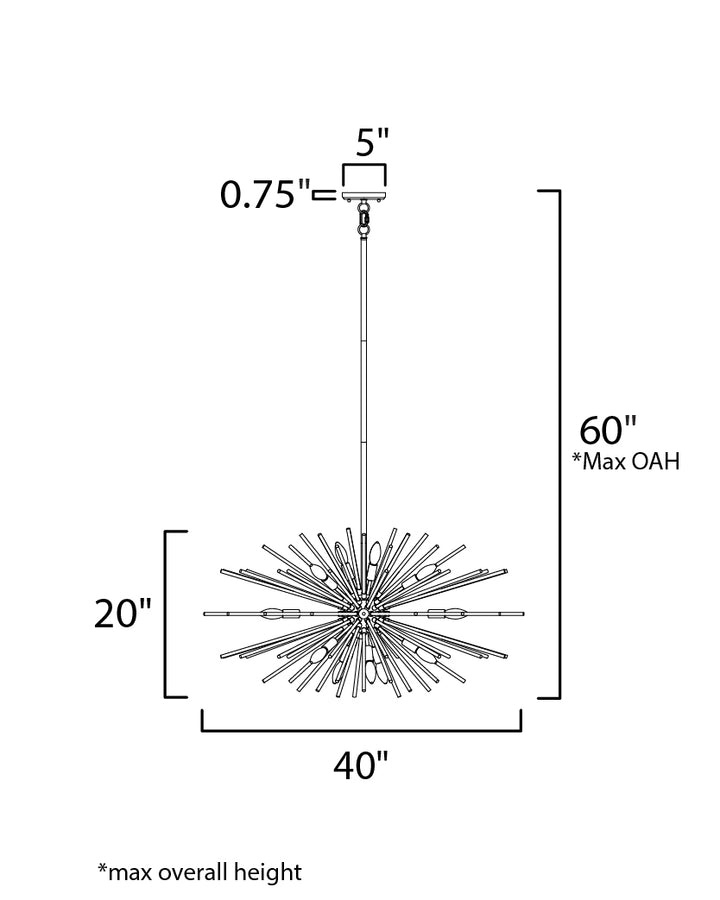 Maxim Polaris 28668CLSBR Chandelier Light - Satin Brass