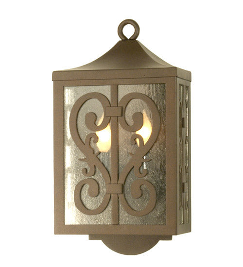 Meyda Tiffany Lighting 28668 Flemington Two Light Wall Sconce Outdoor Bronze / Dark