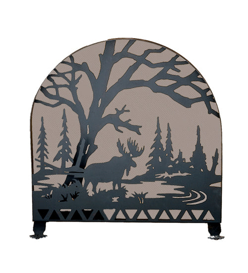 Meyda Tiffany Lighting 28735 Moose Creek Fireplace Screen Home Decor Black