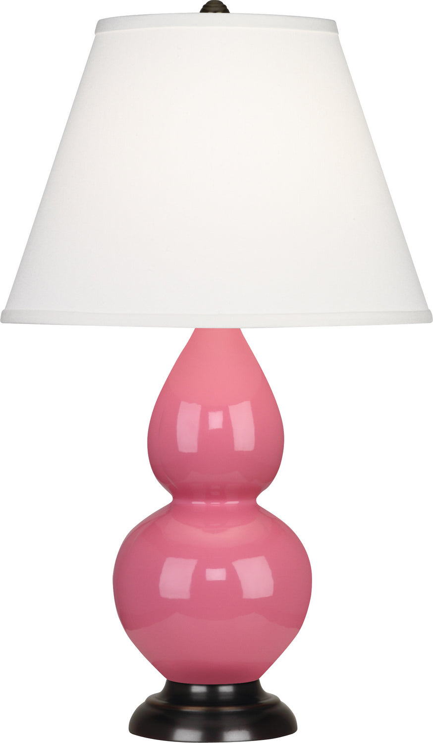 Robert Abbey Lighting 1618X Small Double Gourd Lamp Schiaparelli Pink Glazed W/Deep Patina Bronze