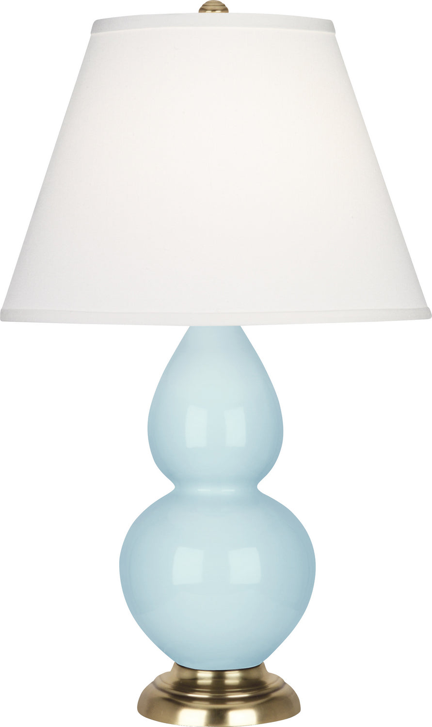 Robert Abbey Lighting 1689X Small Double Gourd Lamp Baby Blue Glazed W/Antique Natural Brass