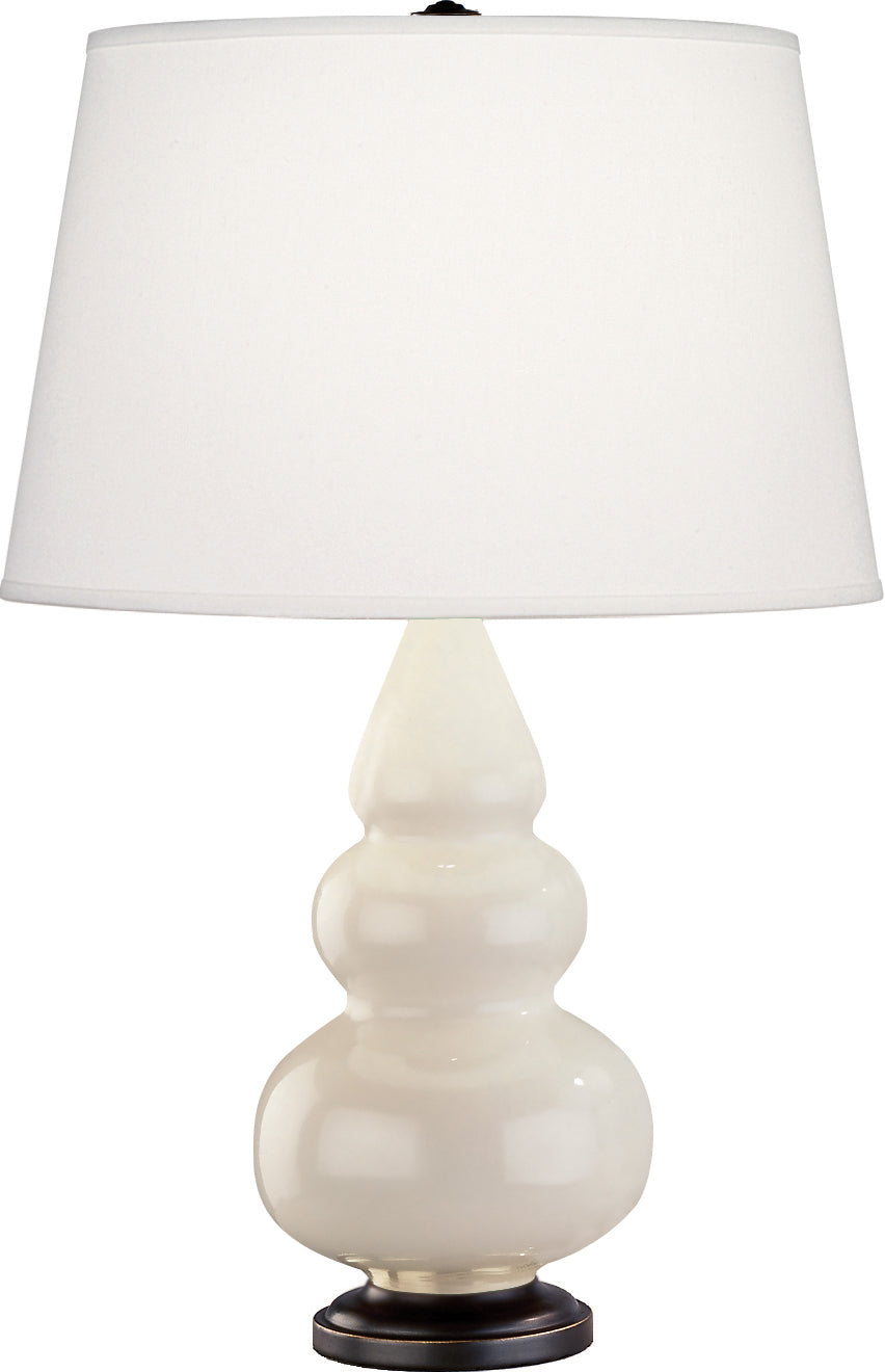 Robert Abbey Lighting 274X Small Triple Gourd Lamp Bone Glazed W/Deep Patina Bronze