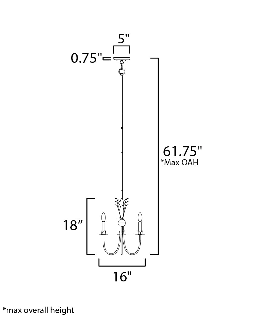 Maxim Paloma 2883AR Chandelier Light - Anthracite