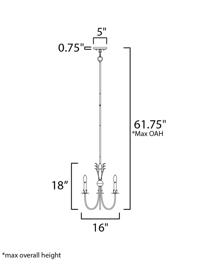 Maxim Paloma 2883AR Chandelier Light - Anthracite