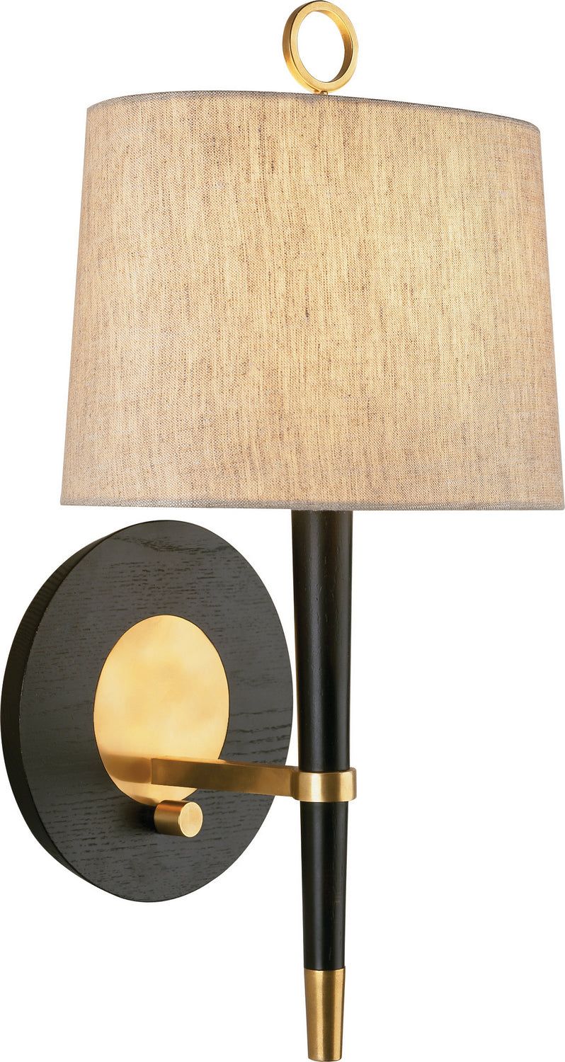 Robert Abbey Jonathan Adler Ventana 672 Wall Sconce Light - Ebonyed Wood w/Antique Brass