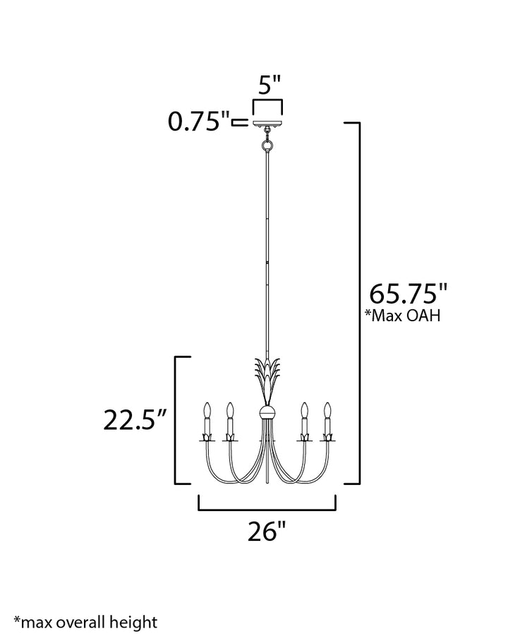 Maxim Paloma 2885AR Chandelier Light - Anthracite