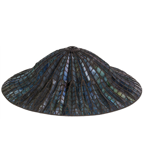 Meyda Tiffany Lighting 28863 Tiffany Lotus Leaf Shade Lamp Shade Bronze / Dark