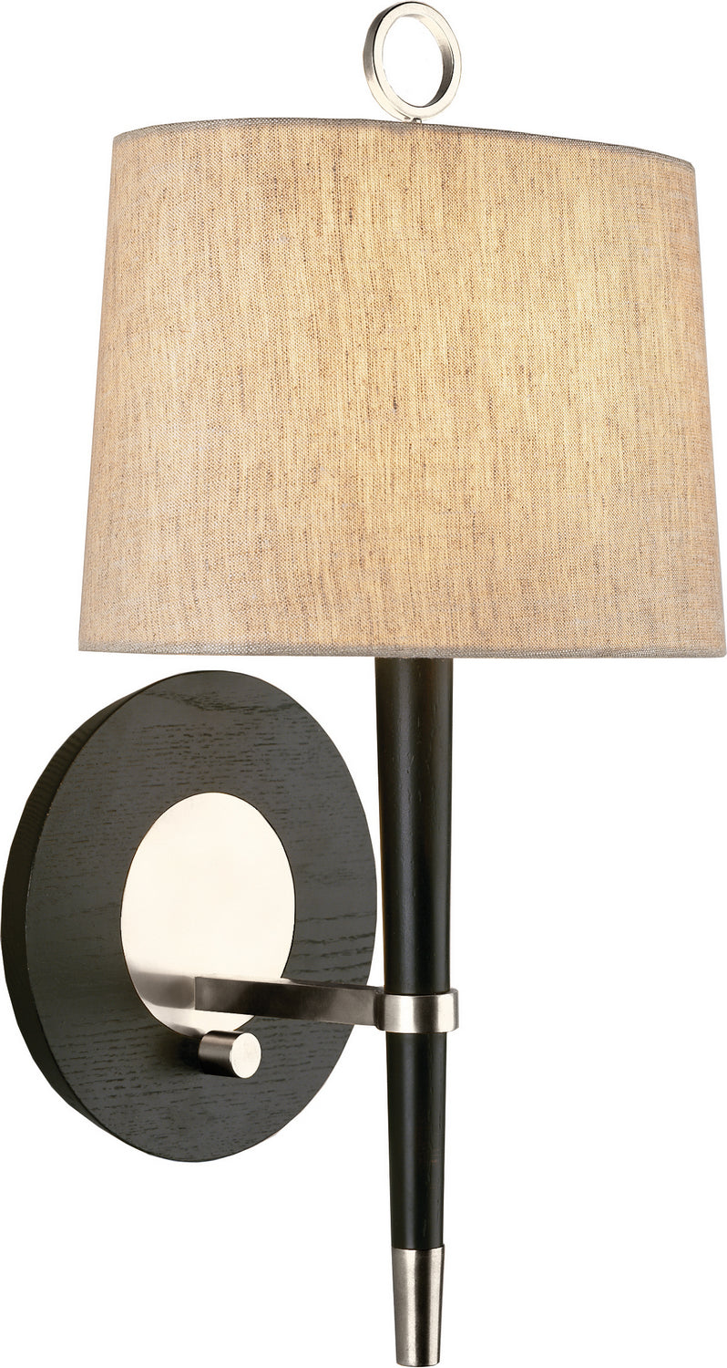 Robert Abbey Jonathan Adler Ventana PN672 Wall Sconce Light - Ebonyed Wood w/Polished Nickeled