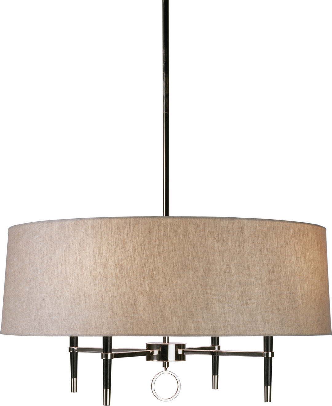 Robert Abbey Jonathan Adler Ventana PN685 Pendant Light - Ebonyed Wood w/Polished Nickeled