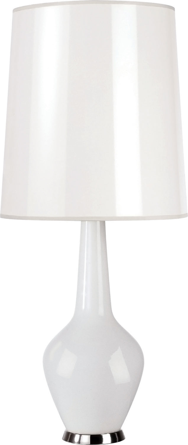 Robert Abbey Lighting WH730 Jonathan Adler Capri Lamp White Cased Glass W/Polished Nickel