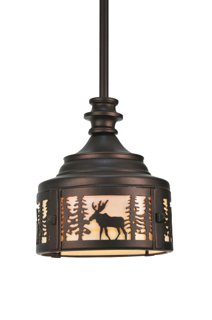 Meyda Tiffany Moose At Dusk 110017 Pendant Light - Mahogany Bronze