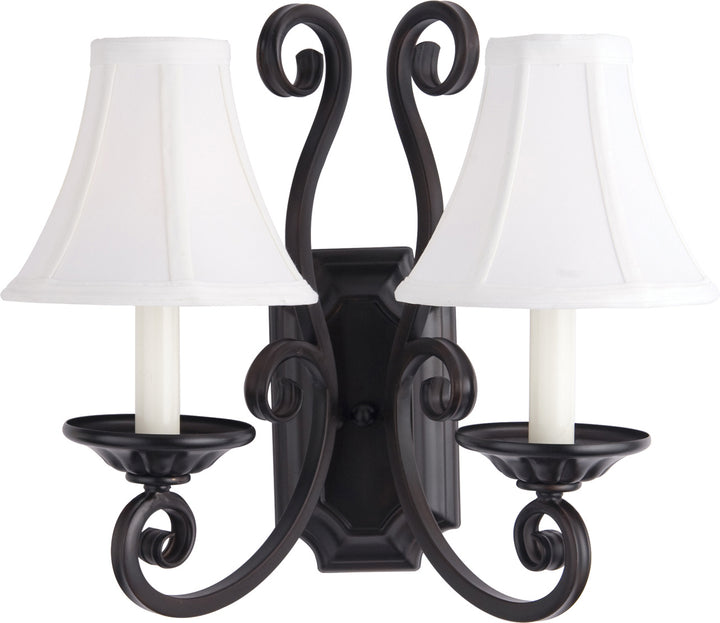 Maxim Manor 12218OI/SHD123 Wall Sconce Light - Oil Rubbed Bronze