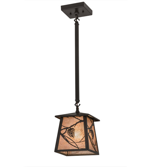 Meyda Tiffany Lighting 29096 Whispering Pines One Light Pendant Outdoor Bronze / Dark