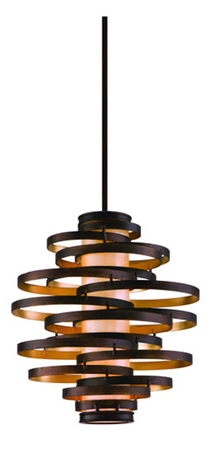 Corbett Vertigo 113-43 Pendant Light - Bronze And Gold Leaf