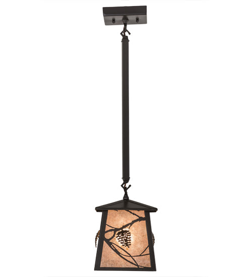 Meyda Tiffany Lighting 29096 Whispering Pines One Light Pendant Outdoor Bronze / Dark