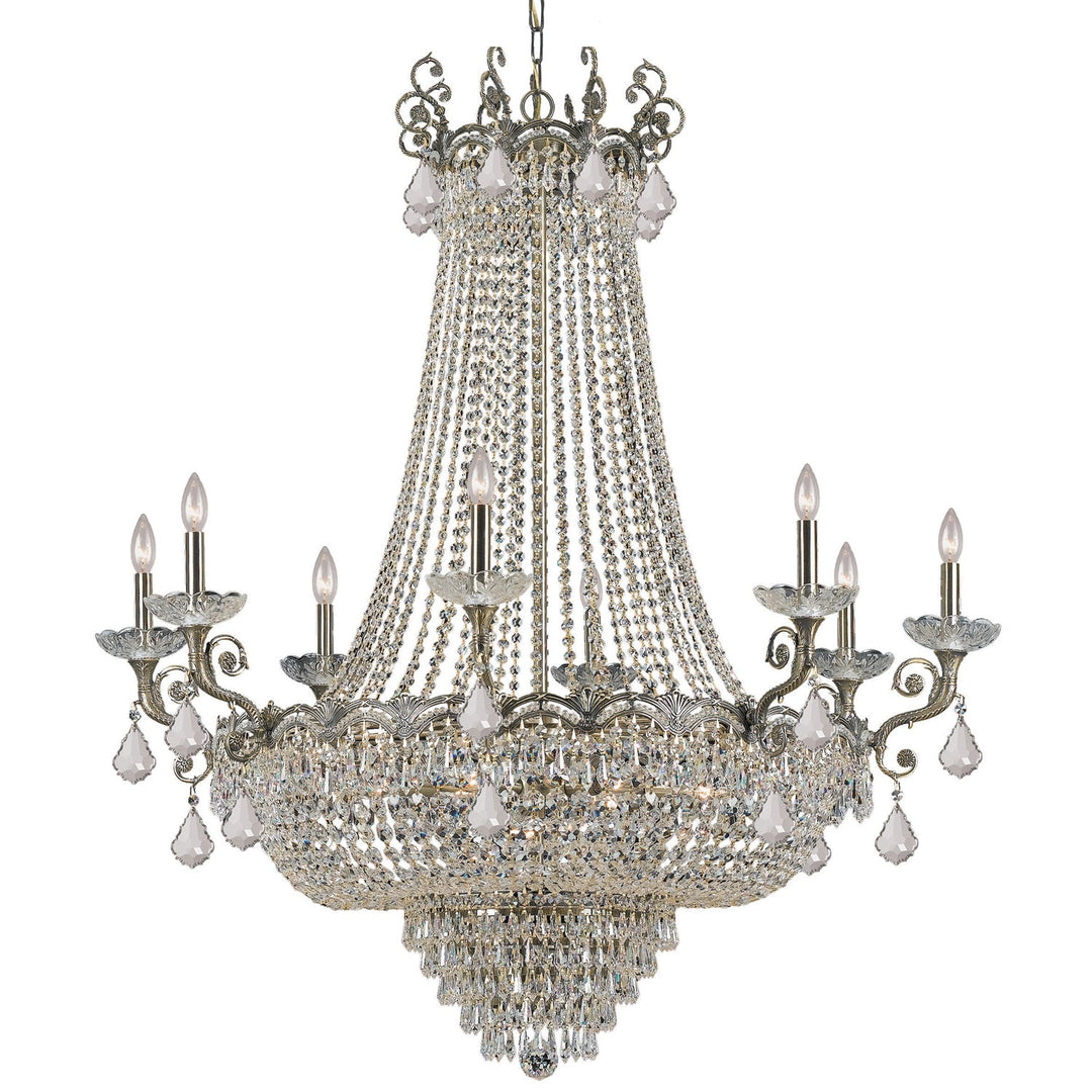 Crystorama Majestic 1488-HB-CL-S Chandelier Light - Historic Brass