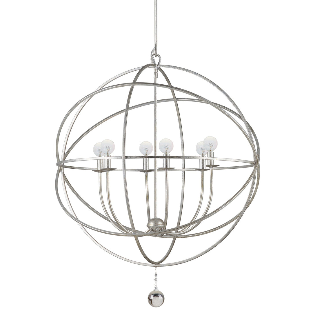 Crystorama Solaris 9228-OS Chandelier Light - Olde Silver