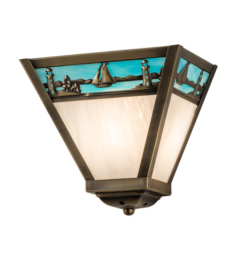 Meyda Tiffany Sailboat 29114 Wall Light - Craftsman Brown