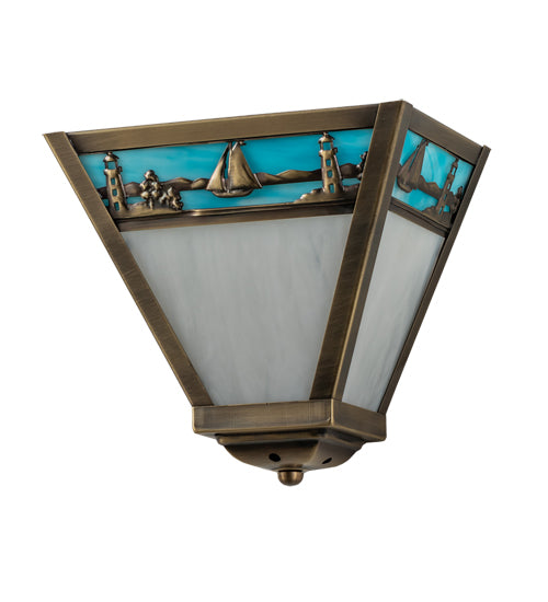 Meyda Tiffany Sailboat 29114 Wall Light - Craftsman Brown