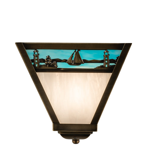 Meyda Tiffany Sailboat 29114 Wall Light - Craftsman Brown