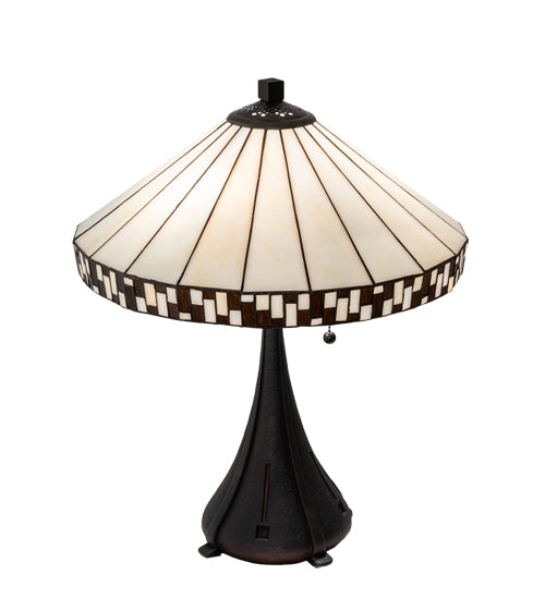 Meyda Tiffany Lighting 29137 Checkerboard Table Lamp Lamp Bronze / Dark