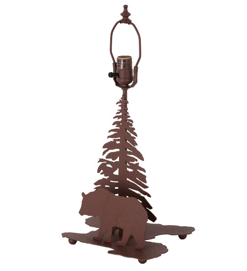 Meyda Tiffany Lighting 29156 Northwoods Lone Bear Two Light Table Base Utility Light Bronze / Dark