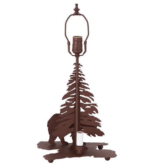 Meyda Tiffany Lighting 29156 Northwoods Lone Bear Two Light Table Base Utility Light Bronze / Dark