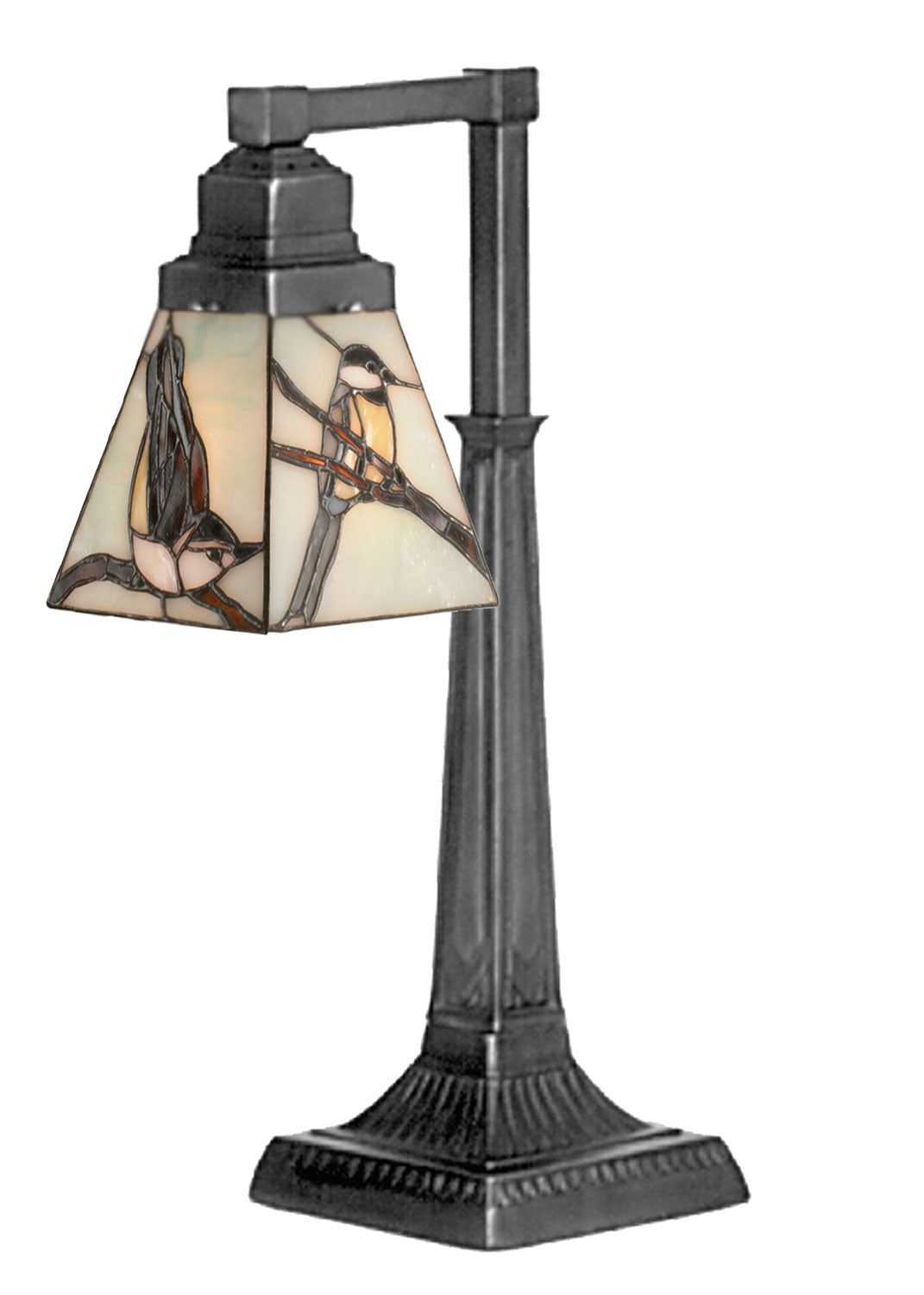 Meyda Tiffany Lighting 105539 Backyard Friends One Light Desk Lamp Lamp Bronze / Dark