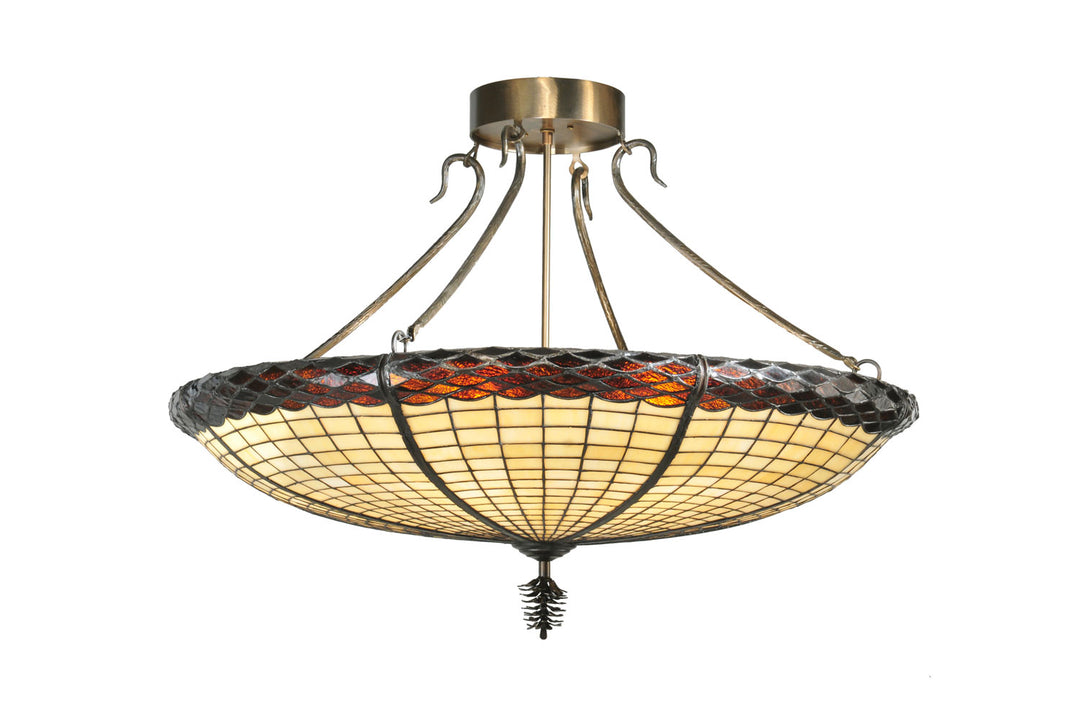 Meyda Tiffany Greenbriar Oak 105627 Ceiling Light - Antique Copper