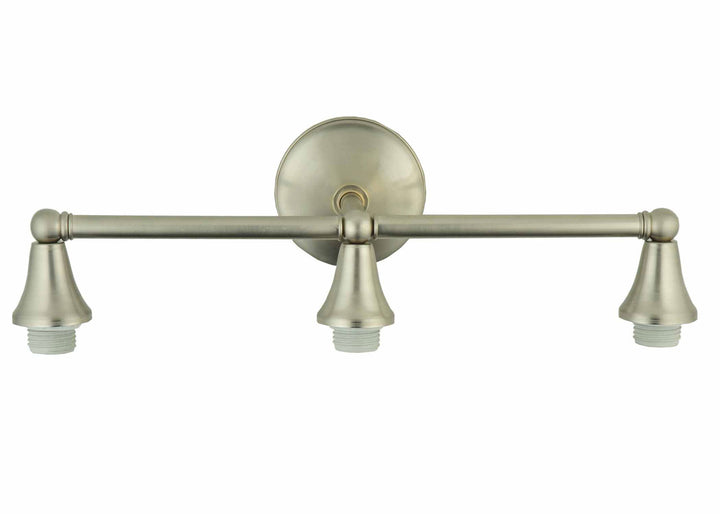 Meyda Tiffany Lighting 105668 Cone Cap Three Light Wall Sconce Hardware Utility Light Pewter, Nickel, Silver