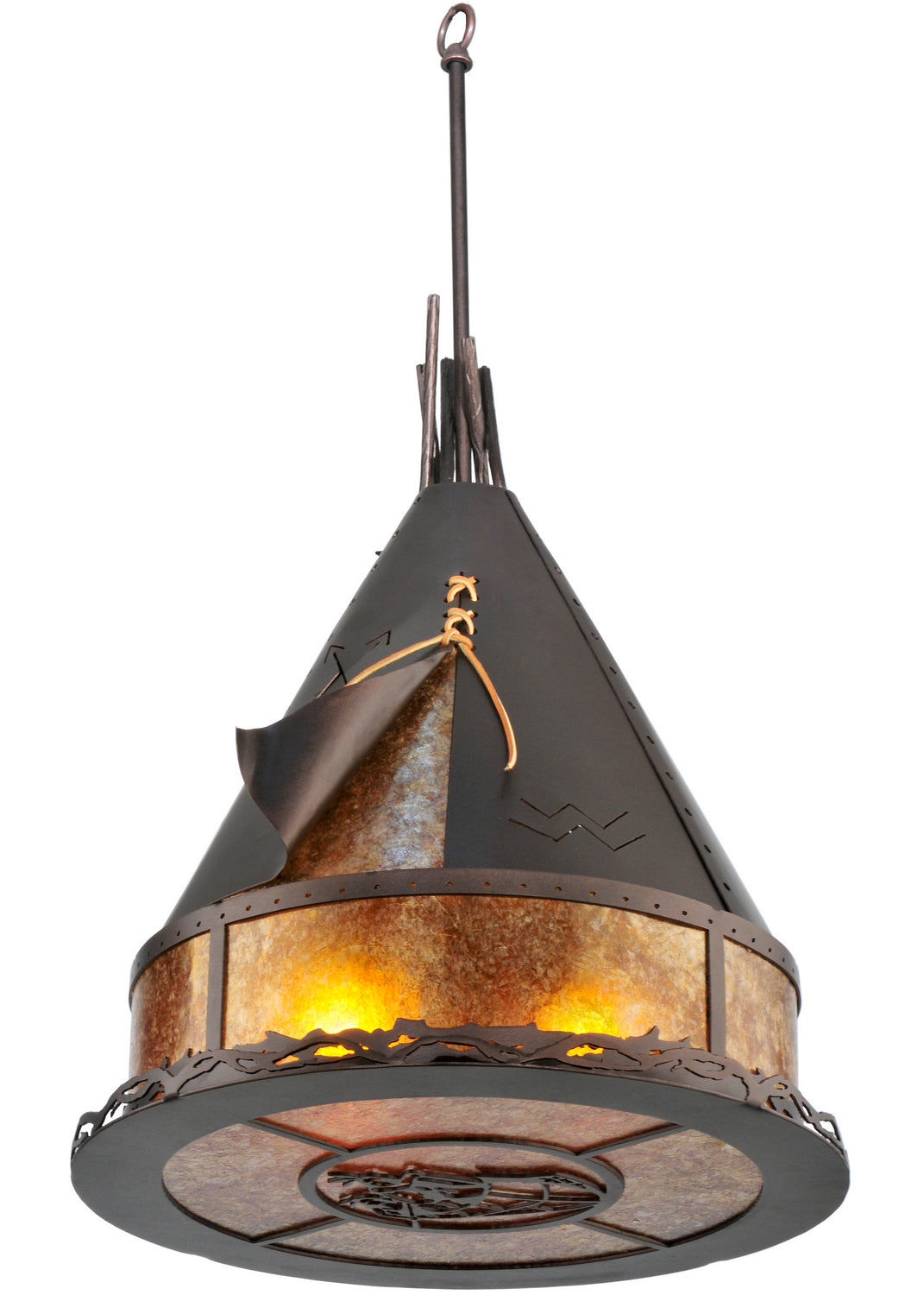 Meyda Tiffany Teepee 106543 Pendant Light - Mahogany Bronze