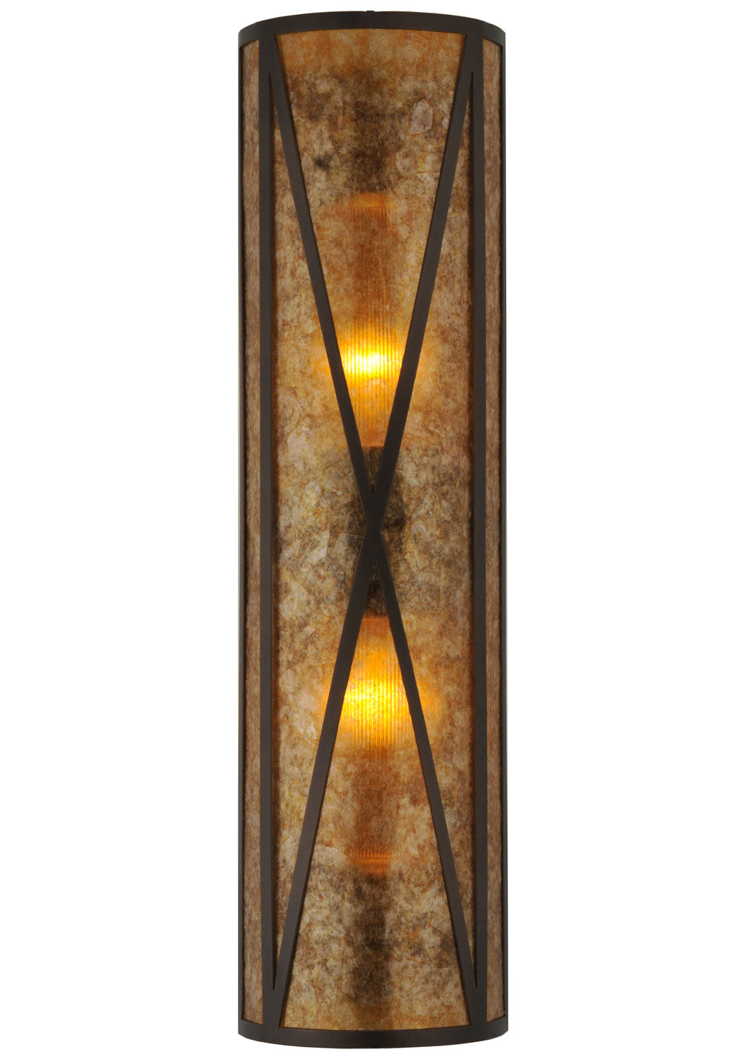 Meyda Tiffany Saltire Craftsman 106559 Wall Light - Mahogany Bronze