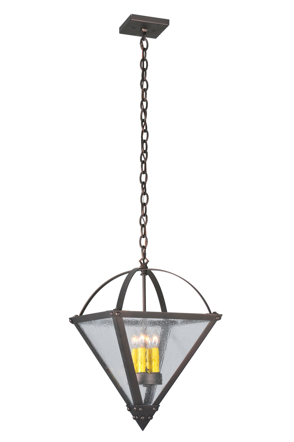 Meyda Tiffany Pyramid 107102 Pendant Light - Mahogany Bronze