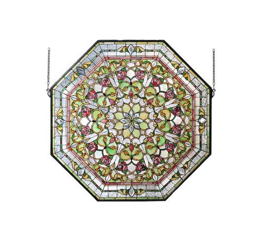 Meyda Tiffany Lighting 107225 Floral Window Mirror Bronze / Dark