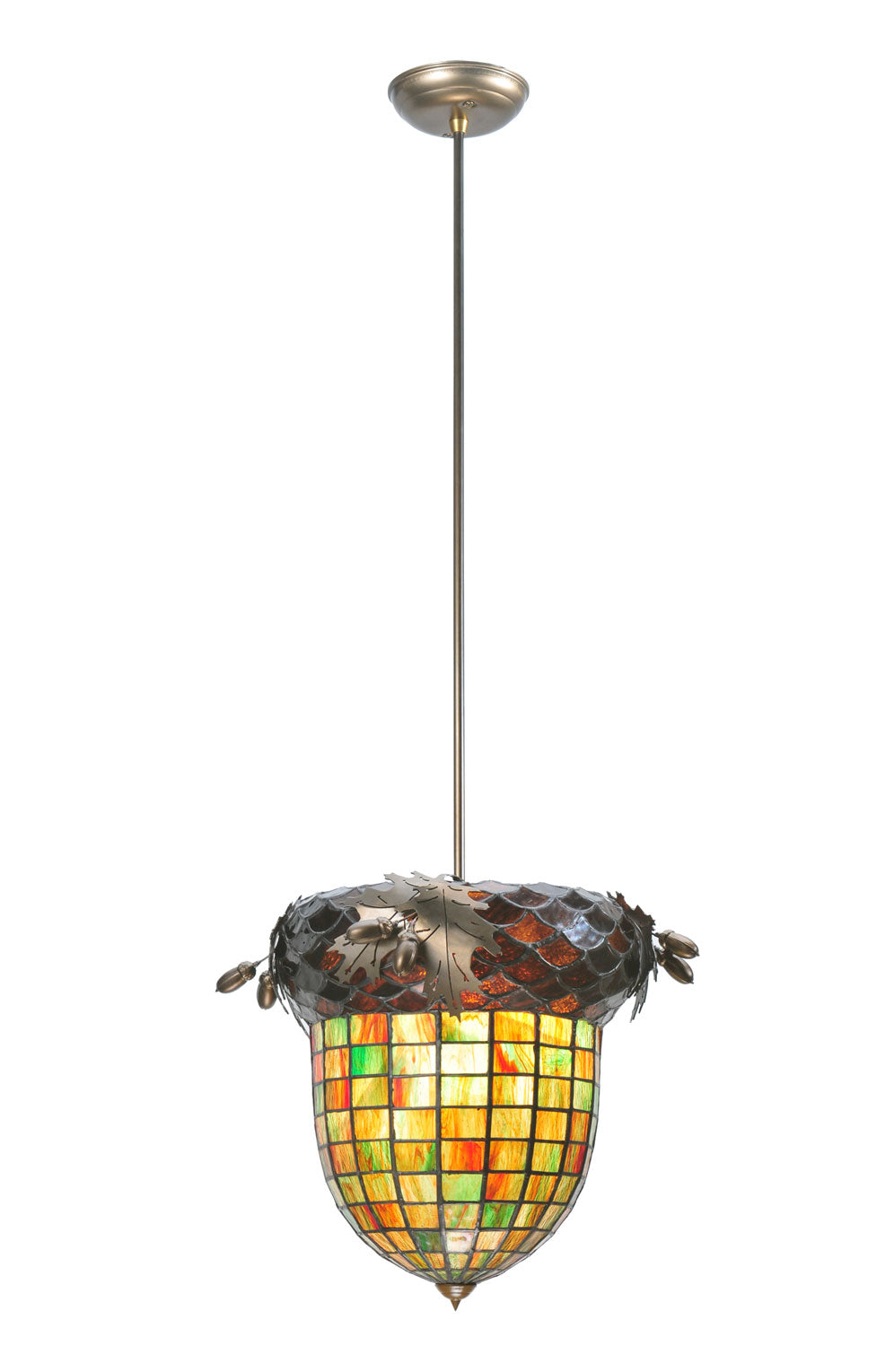 Meyda Tiffany Greenbriar Oak 107367 Pendant Light - Antique Copper