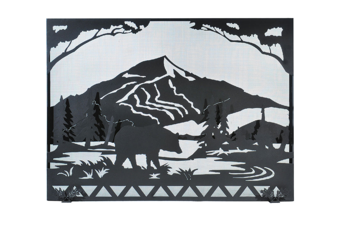 Meyda Tiffany Lighting 107426 Bear Creek Fireplace Screen Home Decor Bronze / Dark