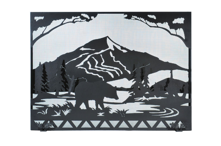 Meyda Tiffany Lighting 107426 Bear Creek Fireplace Screen Home Decor Bronze / Dark