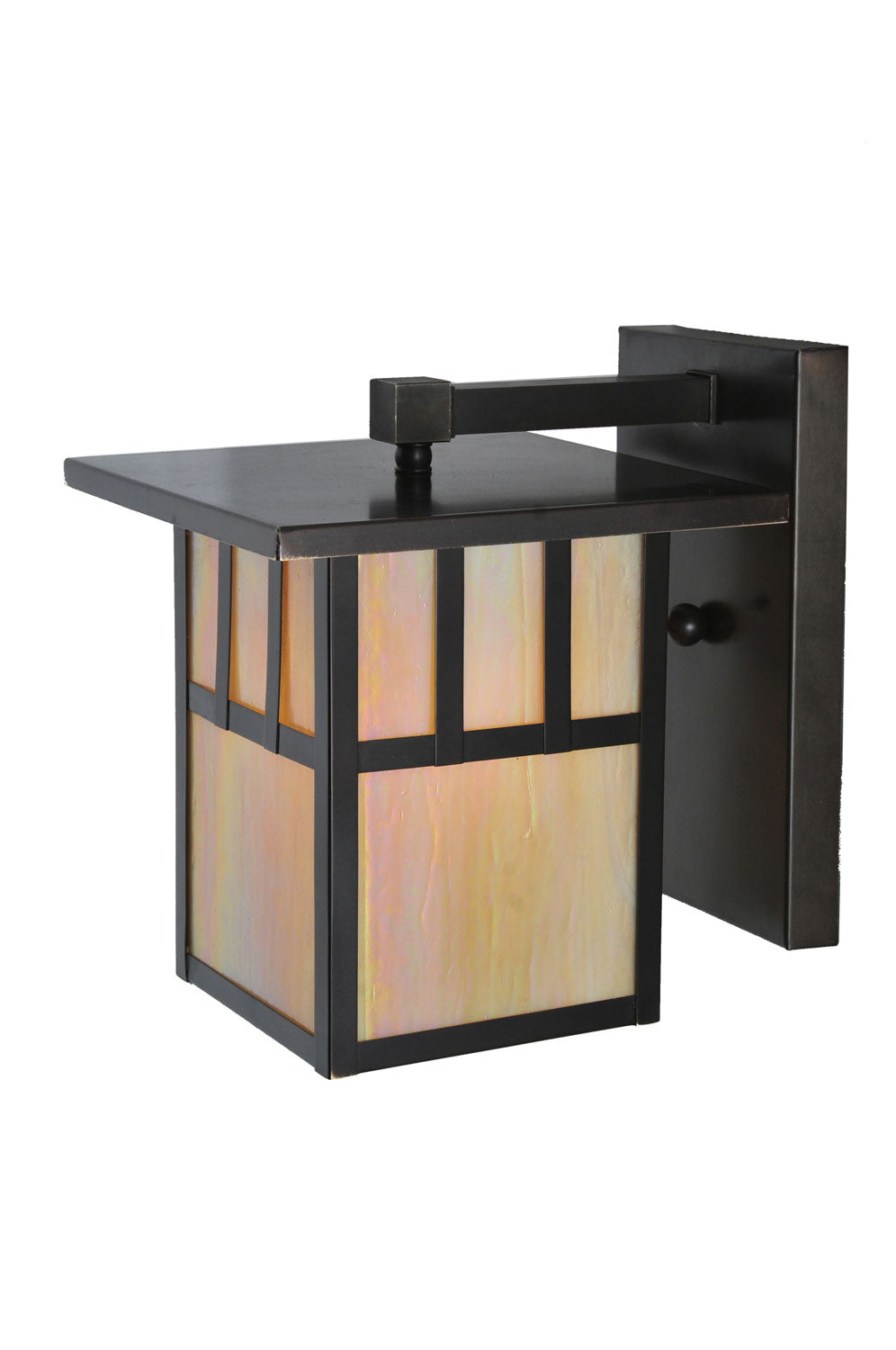 Meyda Tiffany Lighting 107713 Hyde Park One Light Wall Sconce Outdoor Bronze / Dark