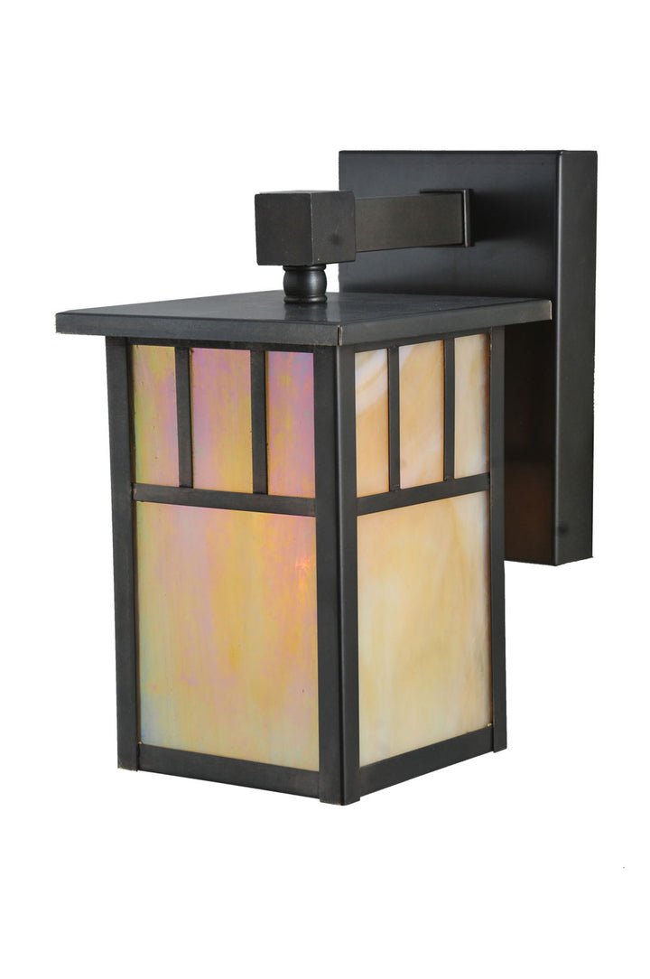 Meyda Tiffany Lighting 107715 Hyde Park One Light Wall Sconce Outdoor Bronze / Dark
