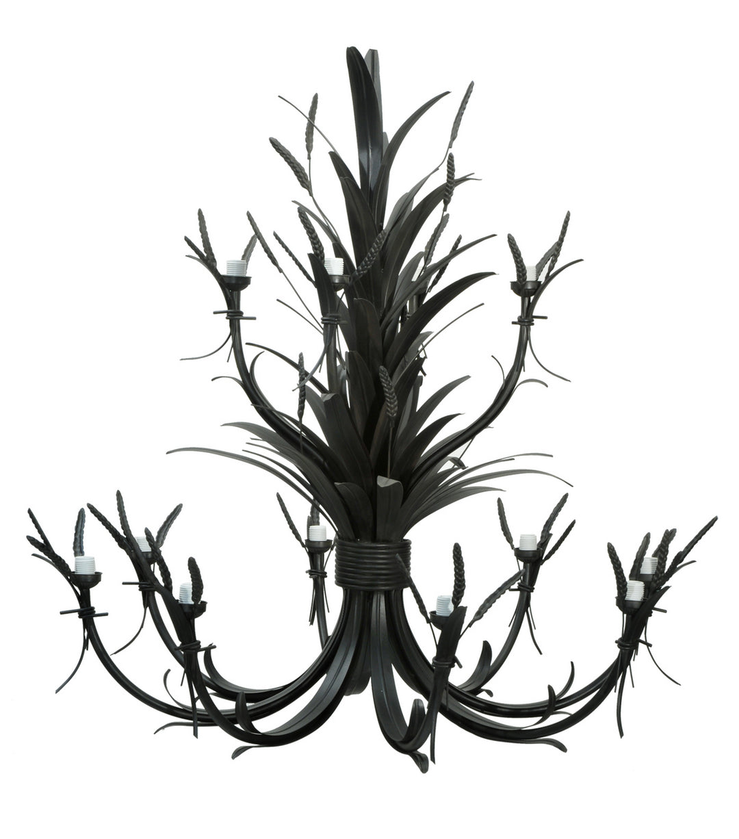 Meyda Tiffany Flowering Wheat 107852 Chandelier Light - Craftsman Brown